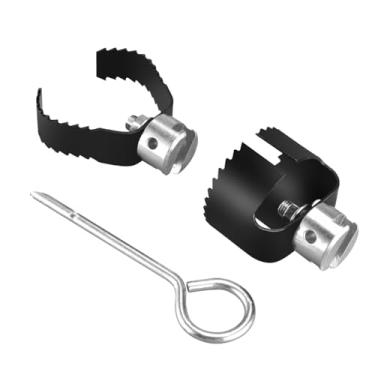 Imagem de Conjunto de acessórios de trado de dreno de 3 peças 1-3/40.6 cm (30 mm) para limpeza de tubos de 10.2 cm-20.3 cm – Inclui cortador espiral, cortador de graxa e chave de pino, compatível com cabo de 1