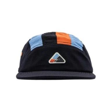 Imagem de Boné Ous 7 Panel Phibo Listrado Preto Azul Laranja-Masculino