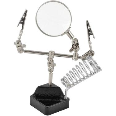 Imagem de Lupa Profissional com Suporte e Pinças