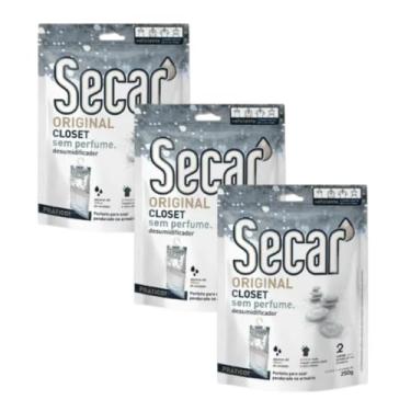 Imagem de Kit Com 3 Desumidificador Secar Closet Lavanda Kids Sem Perfume 250g Antimofo Com Aroma Suave Para Armários Roupas Ambientes Fechados (3, Sem perfume)