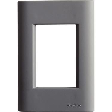 Imagem de Placa 3 Postos 4x2 Tramontina Giz Titânio Soft Touch Sem Suporte Tramontina
