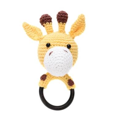 Imagem de Chocalho Girafa grande em amigurumi