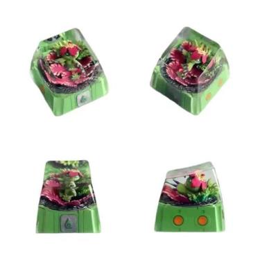 Imagem de Agumon Gabumon Digimon Anime Resina Personalizada Keycap Translúcido P