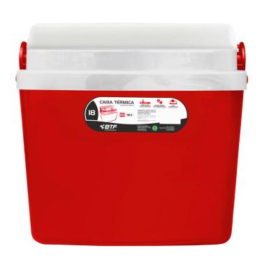 Imagem de Caixa Térmica 18L Vermelha Botafogo