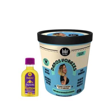 Imagem de Kit Lola Danos Vorazes Masc 450ml + Pinga! Óleo Pataúa e Moringa 50ml 