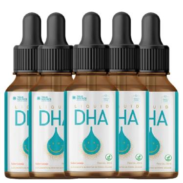 Imagem de Kit 5x DHA Liquido - True Source - Multivitaminico Dha Liquido 30ml - Sabor Laranja
