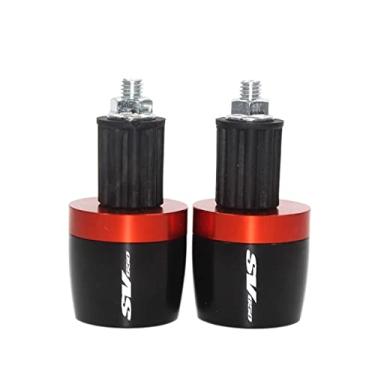 Imagem de Extremidades das manoplas do guidão da motocicleta, tampas das extremidades dos manoplas, acessórios deslizantes de peso para Suzuki SV650S SV 650S SV650 1999-2019