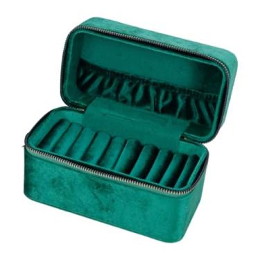 Imagem de predolo Caixa organizadora para guardar pulseiras, suporte para pulseiras, caixa de joias para exibição de anéis, lojas de brincos, mulheres, senhoras, casa, Verde Escuro
