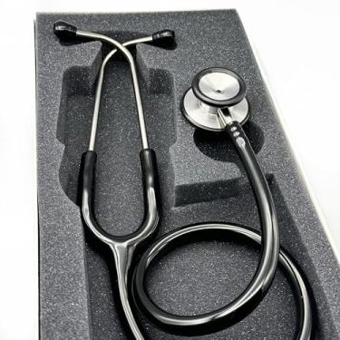 Imagem de Estetoscópio Adulto Duplo Inox Eternity Es1501 BIC Preto - Ideal enfermagem e estudantes 05 Anos de Garantia