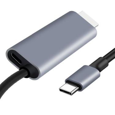Imagem de Steinwhale Cabo USB‑C para HDMI 2 em 1 – tela 4K @ 60Hz + carregamento rápido 100W PD, Thunderbolt e USB‑C compatível com iPhone 16 Pro Max, MacBook, Steam Deck, iPad, Galaxy S25