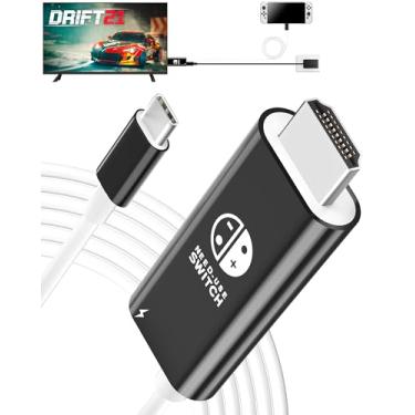 Imagem de Base de comutação portátil, cabo USB C para HDMI compatível com Nintendo Switch, Steam Deck, Legion Go, MSI Claw, ROG Alloy, estação de ancoragem para TV, acessórios adaptadores Nintendo Switch com
