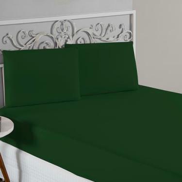 Imagem de Jogo De Lençol 100% Algodão Malha Toque Macio Com Elástico Jogo de Cama Casal Queen King 03 Peças (Bandeira, Queen 3 Peças)