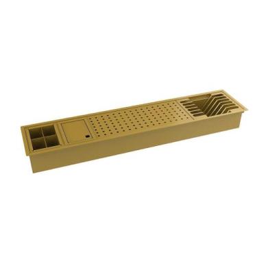 Imagem de Escorredor Embutir / Sobrepor Calha Inox Úmida Dourado 90cm - HZ