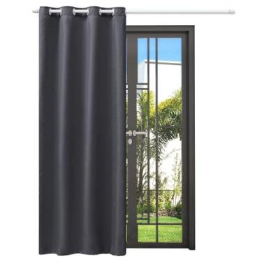 Imagem de Cortina Jasmim Tecido Oxford Liso Folha Única 1,40 X 2,50 Metros - Vit