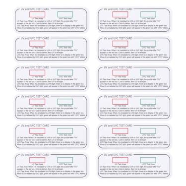 Imagem de ULTECHNOVO Cartão De Teste Luz Uvc, Intensidade Uv 3 Em 1 Uva E Lâmpada Identificação Led, Indicador Leitura Dosagem