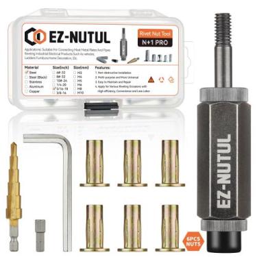 Imagem de Conjunto de ferramentas de instalação Rivet Nut EZ-NUTUL com kit de so