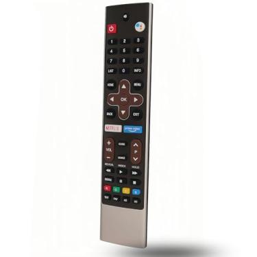 Imagem de Controle remoto de substituição de voz compatível com Skyworth Android Smart TV HS-7700J HS-7720 40E20300 49G2 49G6 49U5A 50G2A 50UC6200 55G6A11T 65XA8000, com 2 botões de atalho populares