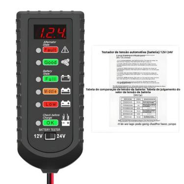 Imagem de Testador De Bateria De Carro 12V 24V Display LED Analisador De Verific