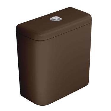 Imagem de Caixa Acoplada com Acionamento Duo Marrom Fosco Deca