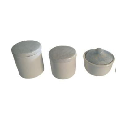 Imagem de Kit higiene bebê 3 pecas em Porcelanas branca forte resistente com tam