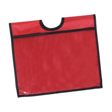 Imagem de Esquirla Capa para cone de trânsito externo com bolso, capa para placa de aviso, tecido Oxford para sinais de alerta e treinamento esportivo, Vermelho