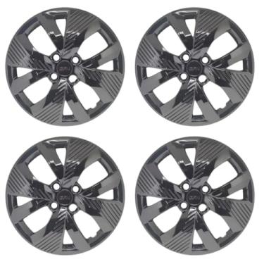 Imagem de Kit 4 Calota Aro 15 Compatível c/Roda Polo Track 2023 - Preto brilhante