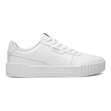 Imagem de Tênis Puma Carina 3.0 Bdp Feminino, 34, Branco, Dourado