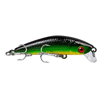Imagem de ZZTWER 1 isca de pesca Minnow 70 mm 8 g isca dura de plástico wobbler artificial isca de pesca de robalo carpa