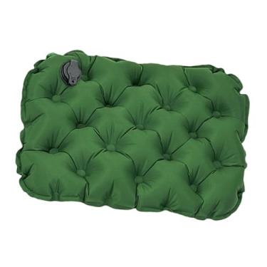 Imagem de Pegciuho Almofada de Assento Inflável, Tapete de Apoio, Versátil, Leve, Dobrável, para Camping, Atividades Ao Ar Livre, Escritório, Escalada, Luz Verde, Tamanho real