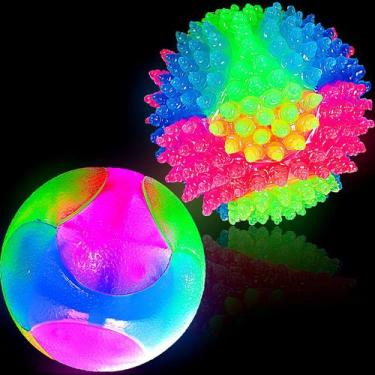 Imagem de Brinquedo para cães Skylety Light up LED Ball Elastic Flashing 2 peças