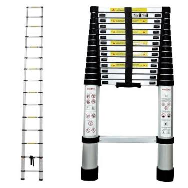 Imagem de Escada Telescópica de Alumínio 4.4 m 15 Degraus - Multifuncional - Nag
