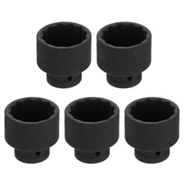 Imagem de HARFINGTON 5 peças de acionamento de 1/5.1 cm x soquete de impacto raso de 36 mm 12 pontos métricos CR-V porca de eixo de aço flip manga flip para reparo de porcas automotivas domésticas