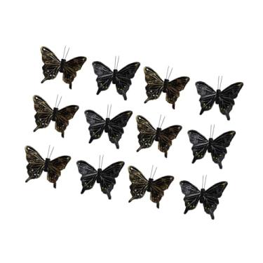 Imagem de IEUDNS 12x Decoração de Borboleta, Adesivo de Parede de Borboleta Artificial, Artesanato Pendurado com Simulação Boho para Festa, Casa, Primavera, Grampo