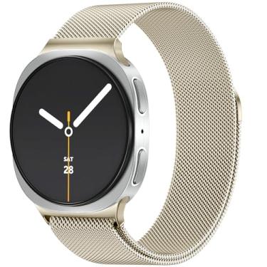 Imagem de JKD Compatível com Samsung Galaxy Watch 8 de 40 mm e 44 mm/com Watch 8 Classic de 46 mm e mulheres, fecho magnético de metal macio de aço inoxidável com Samsung Galaxy Watch 8/Watch 8 Classic
