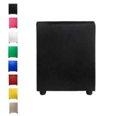 Imagem de Puff Puf Banco Banqueta Quadrada Cubo Decorativo - Realizar, Preto