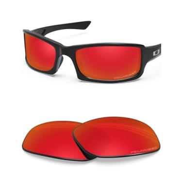Imagem de Lentes de reposição polarizadas antissal BlazerBuck para Oakley Fives Squared, Fire Red Polarized, 0