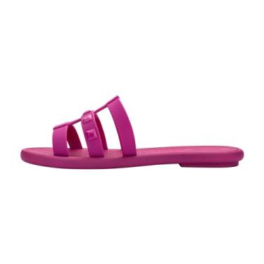 Imagem de Melissa Sapatilhas femininas Sun Atlantis – Sandálias modernas para mulheres, sapatos femininos com apliques de pino, geleias para adultos, rosa, 34