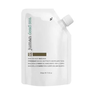 Imagem de Juman Máscara de lama do Mar Morto para rosto e corpo | Trata a acne, reduz as estrias e hidrata a pele seca | Enriquecida com extratos de flores naturais e vitamina E | Livre de sulfatos e parabenos