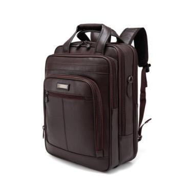 Imagem de Mochila Masculina Executiva Pasta Notebook 15.6 Couro Top - Taynovo, M