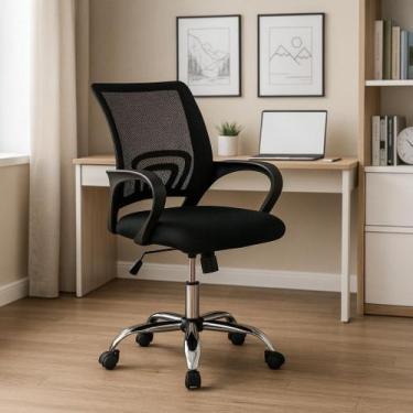 Imagem de Cadeira Escritório Giratória Office Arco Estofado Mesh - Lar Textil, P