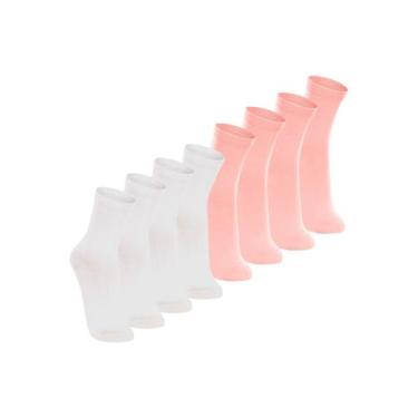 Imagem de Kit com 8 Pares de Meias Cano Longo Lupo 4575-088 Colorido, Rosa