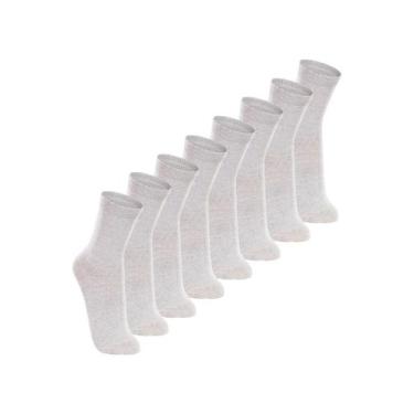 Imagem de Kit com 8 Pares de Meias Cano Longo Lupo 4575-088, Cinza