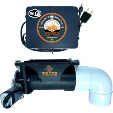 Imagem de Alimentador Automático Mecanismo Dosador de Ração com Timer WIFI Externo controlado via Aplicativo para Cachorro Cavalo Bovino Ovelha Carneiro Cabrito Porco Galinha Pato Coelho Peixe