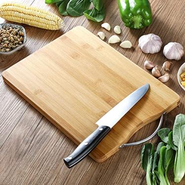 Imagem de Ferramentas de Cozinha Tábua de Cortar Cozinha Espessada Tábua de Corte Com Furo Pendurado Utensílios de Cozinha para Carne Vegetais Frutas Tábua de Corte de Cozinhade Madeira