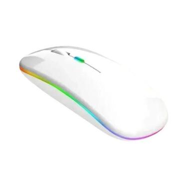 Imagem de Mouse Sem Fio Recarregável Silencioso Com LED Retroiluminado, Receptor