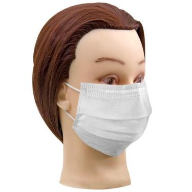 Imagem de Máscara Facial Descartável com Elástico TNT Branca 90 Unids - SANTA CL