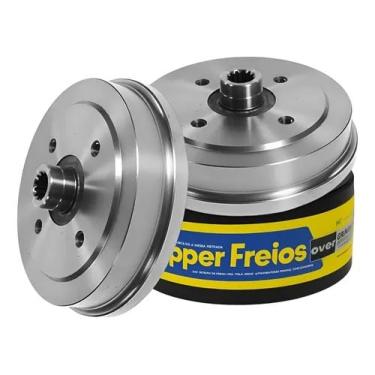 Imagem de Par de Tambores de Freio Traseiro HF04 Compatível com Fuscaa 1300 1500 1600 e Karmann Ghia - Diâmetro 229 mm/Furação 4 Furos