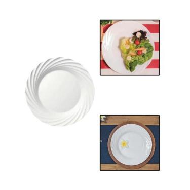 Imagem de Prato de Vidro Jasmim Raso 26 cm - Nadir