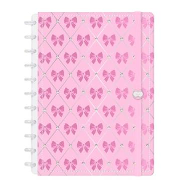 Imagem de Caderno De Disco Iscool Inteligente G Coquette Candy Pop Doce Laços Rosa