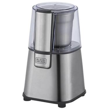 Imagem de Moedor De Graos e Café Elétrico Inox Mg200 Gourmand Gris Black Decker 